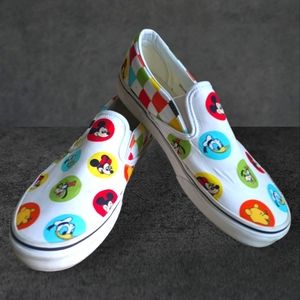 Disney Vans Character Button Slip-on WDW 50th Anniversary men 9/women 11